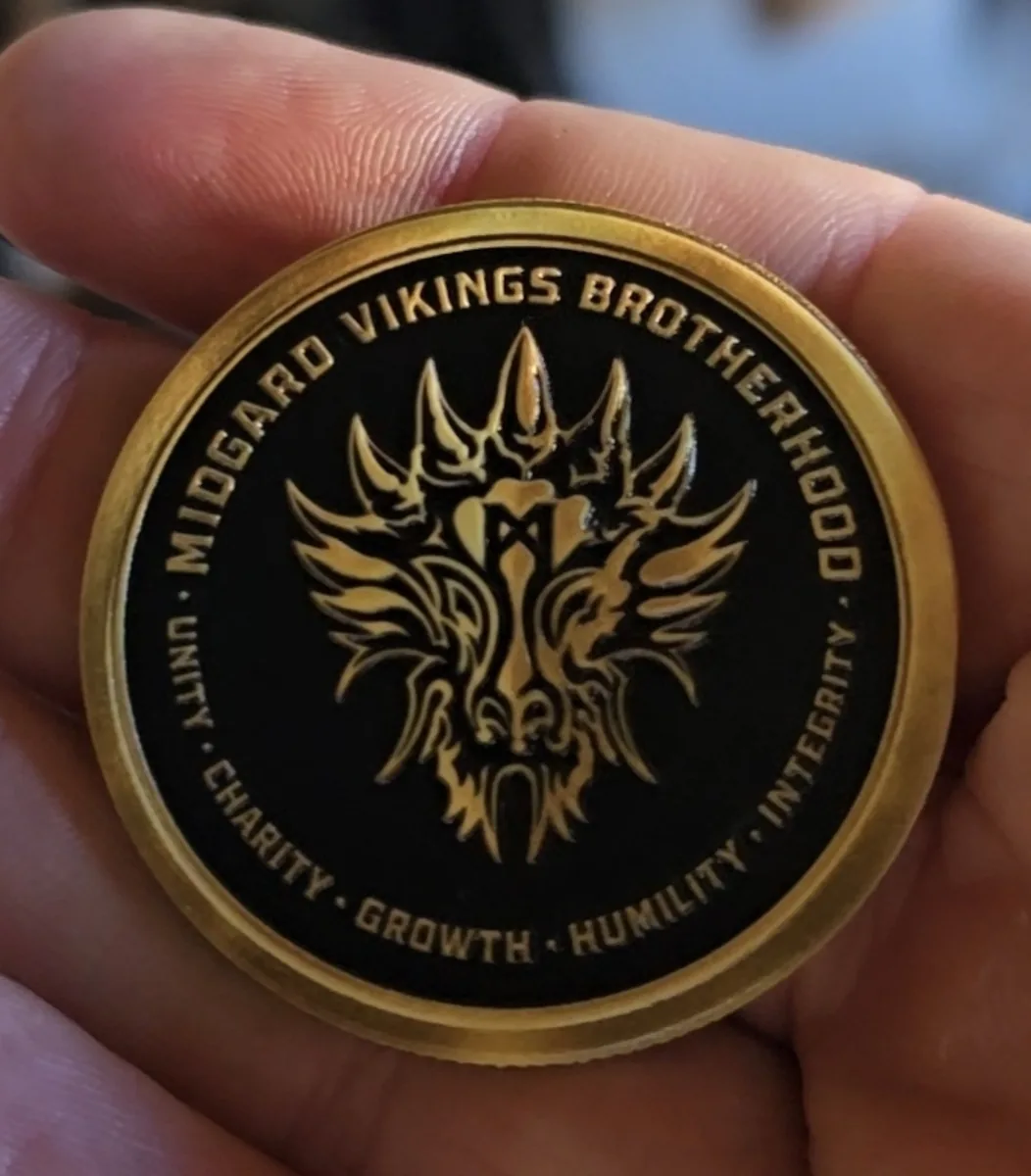 Real black and gold custom club challenge coin by Together We Etch