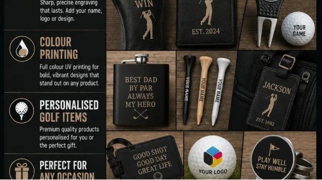 Personalised golf markers and golf gift accessories